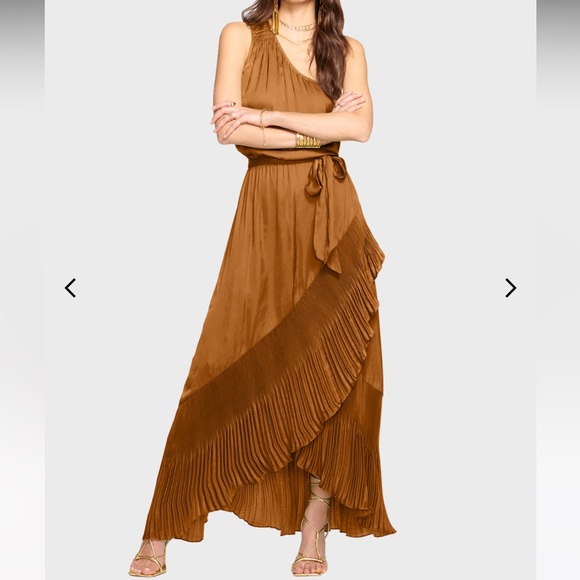 Ramy Brook Nadine Pleated Asymmetric Maxi Dress - Picture 5 of 7